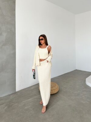 SET FUND, CROP TOP DHE CARDIGAN